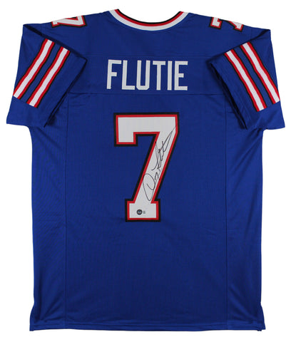 Doug Flutie Authentic Signed Blue Pro Style Jersey BAS Witnessed 2