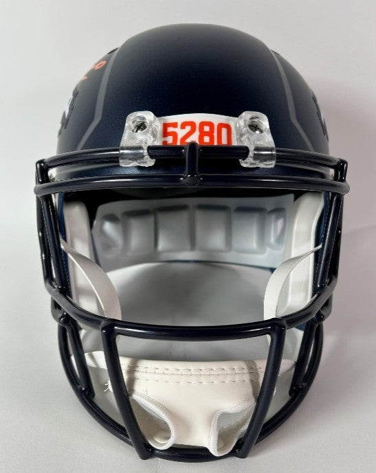 Bo Nix Autographed Denver Broncos Navy 5280 Full Size Replica Helmet