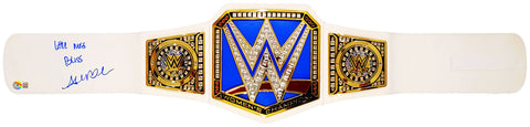 ALEXA BLISS AUTOGRAPHED BLUE & GOLD WWE BELT LITTLE MISS BLISS BECKETT 208692