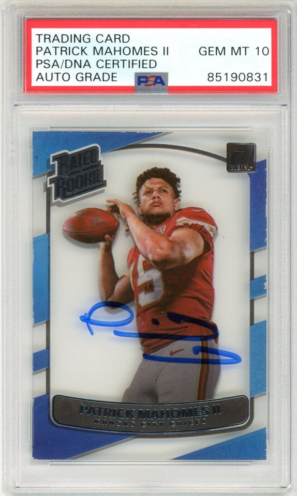 patrick mahomes rookie card graded 10 2022 Donruss Clearly Rated Rookie Patrick Mahomes RC PSA/DNA Auto GEM – Super Sports Center