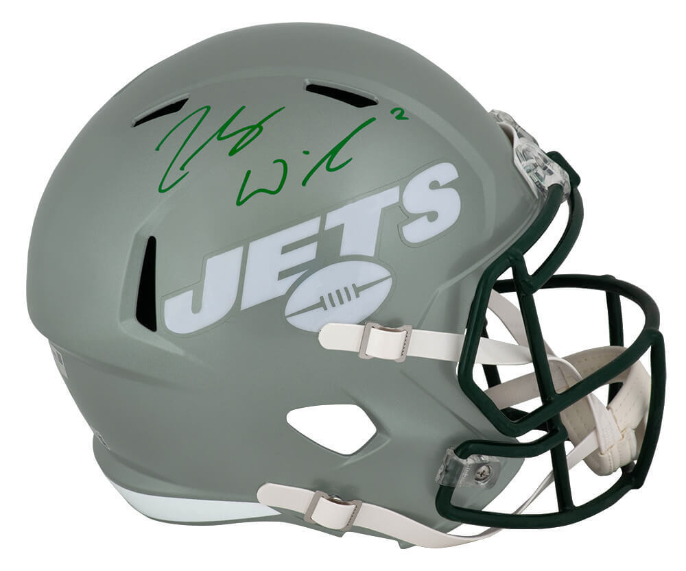 authentic vs replica football helmet Zach Wilson Signed Jets FLASH Riddell Full Size Replica Helmet -(Fanat – Super Sports Center