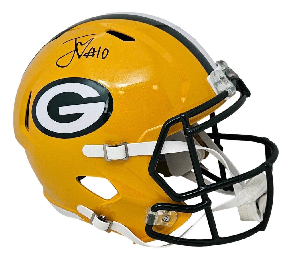 be love football helmet Jordan Love Signed Green Bay Packers Full Size Speed Replica Helmet BA – Super Sports Center