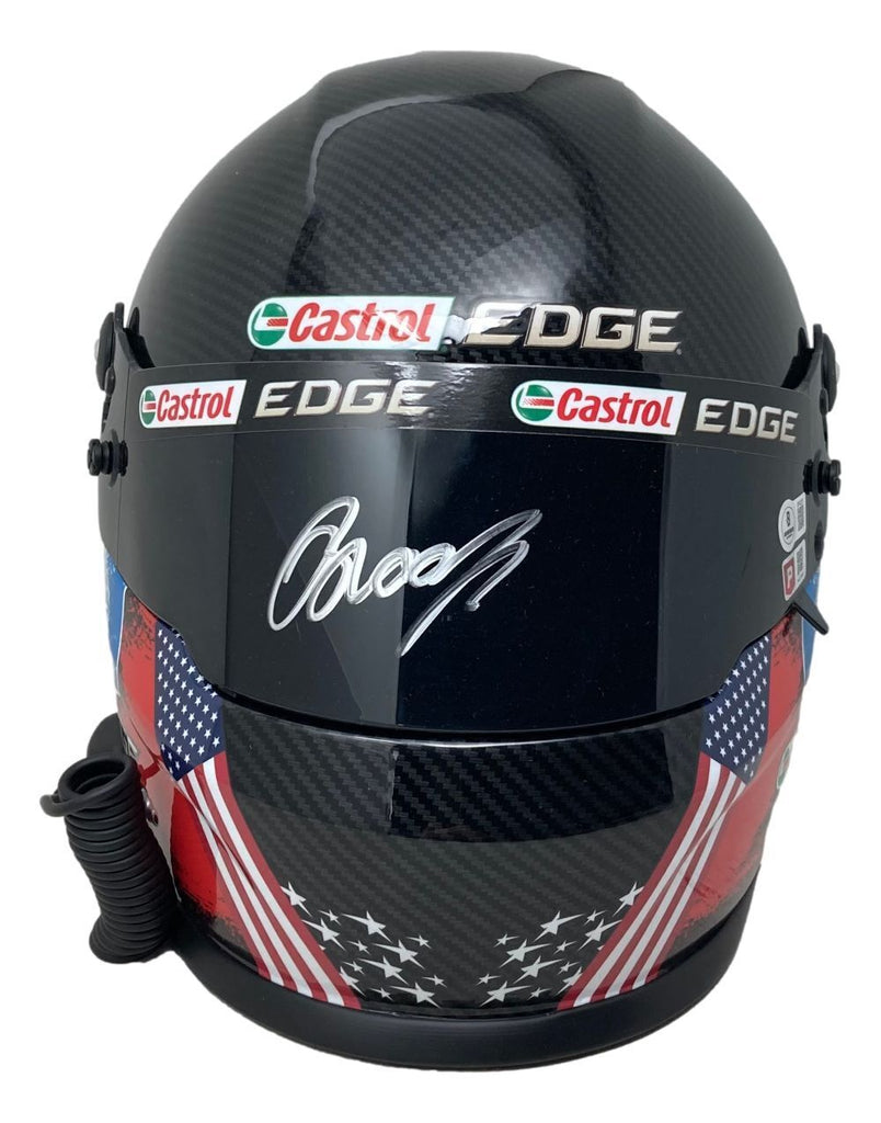 brad keselowski football helmet Brad Keselowski Signed NASCAR Castrol Full Size Replica Racing Helmet – Super Sports Center