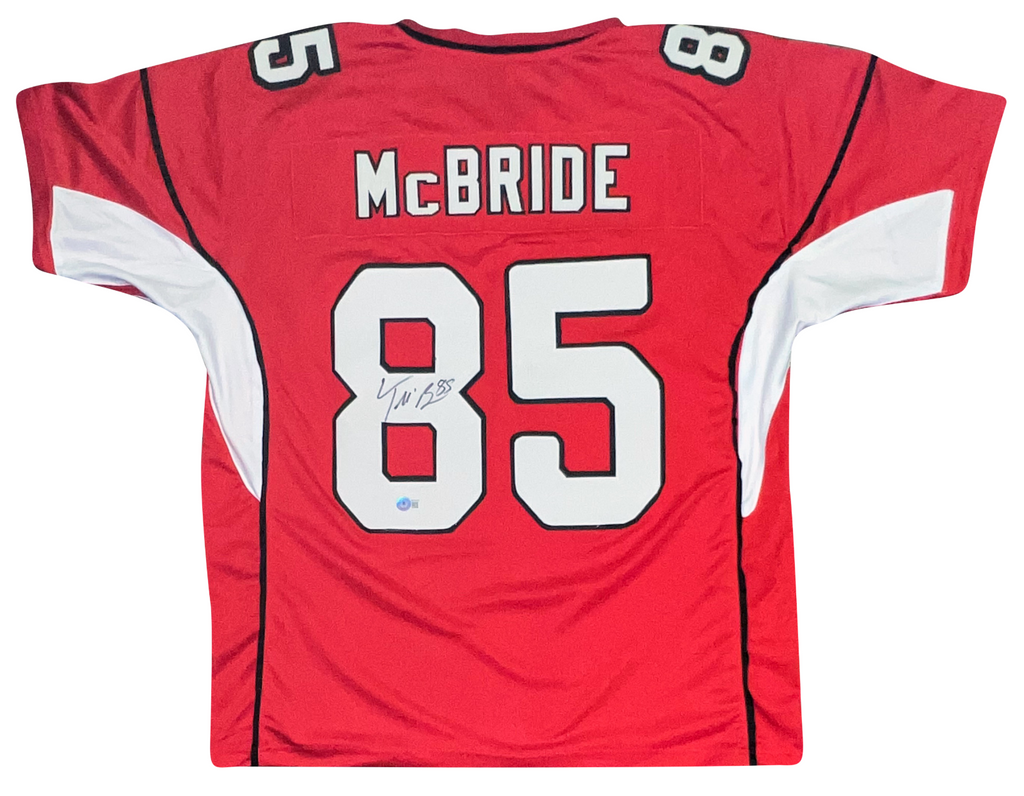 TREY McBRIDE AUTOGRAPHED SIGNED ARIZONA CARDINALS #85 RED JERSEY
