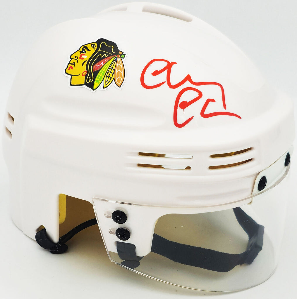 blackhawks motorcycle helmet CHEVY CHASE AUTOGRAPHED BLACKHAWKS MINI HELMET CHRISTMAS VACATION BECK – Super Sports Center