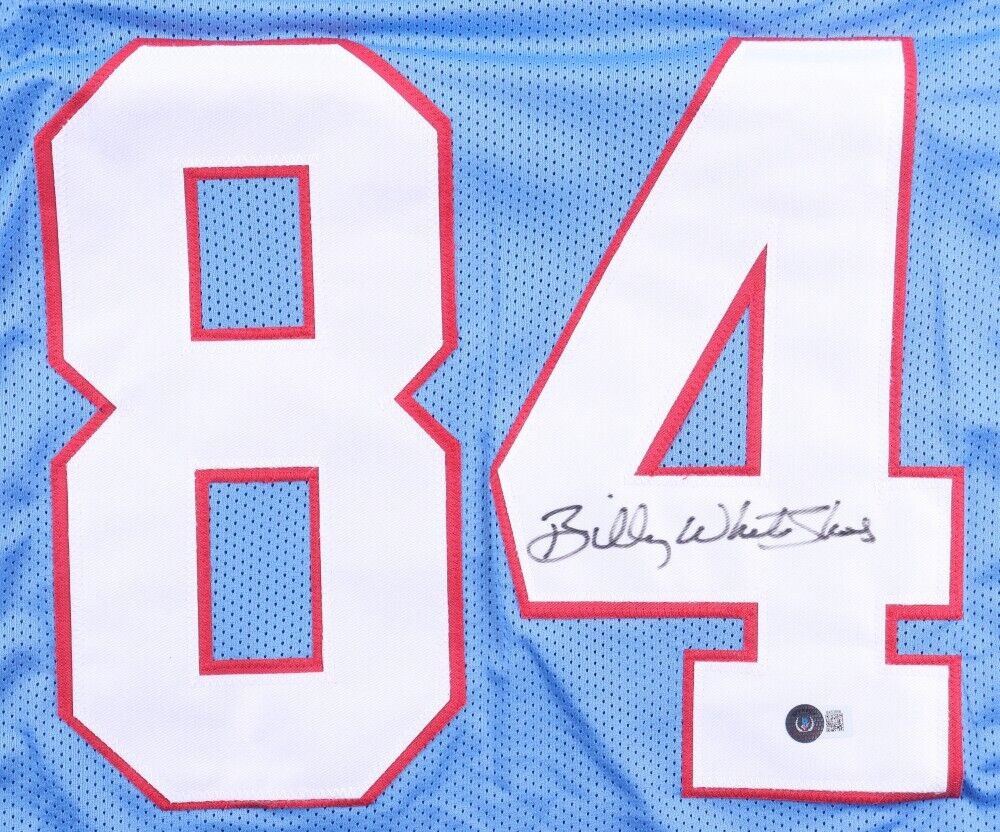 Billy Johnson Signed Houston Oilers White Shoes Jersey (Beckett
