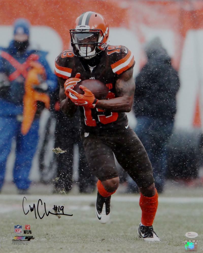 Corey Coleman Signed Cleveland Browns 16x20 Running with Ball PF