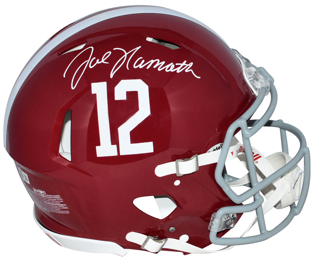 crimson tide football helmet JOE NAMATH SIGNED ALABAMA CRIMSON TIDE AUTHENTIC SPEED HELMET BECKETT – Super Sports Center