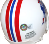 Ty Law Autographed New England Patriots VSR4 TB '82-'89 Mini Helmet BAS 40063
