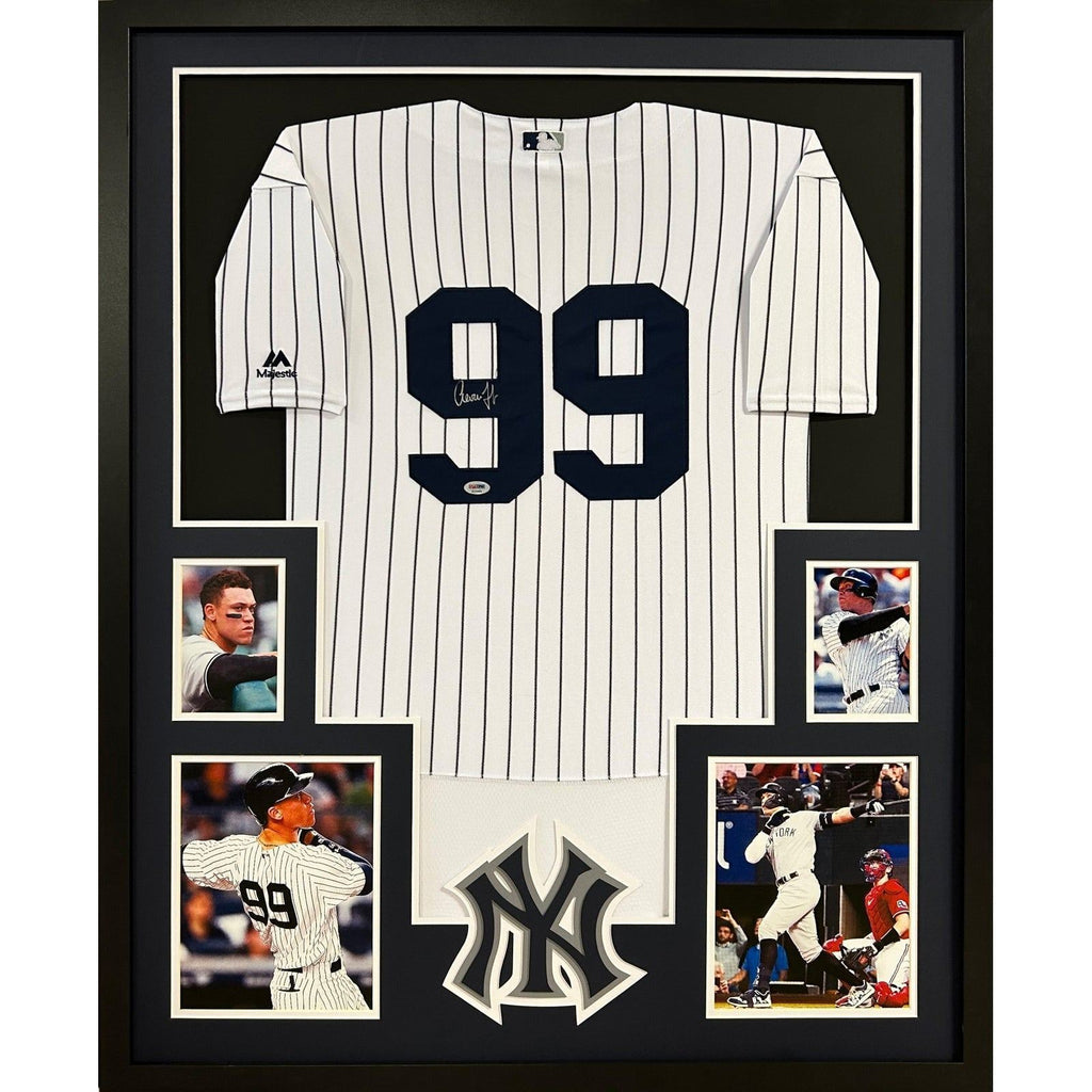 Aaron Judge Autographed Signed Framed New York Yankees Jersey PSA