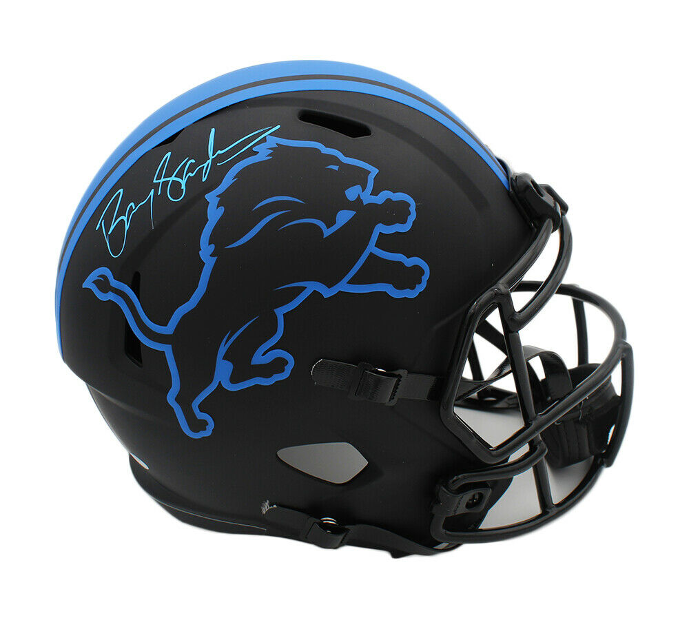 barry sanders signed football helmet Barry Sanders Signed Detroit Lions Speed Full Size Eclipse NFL Helmet – Super Sports Center