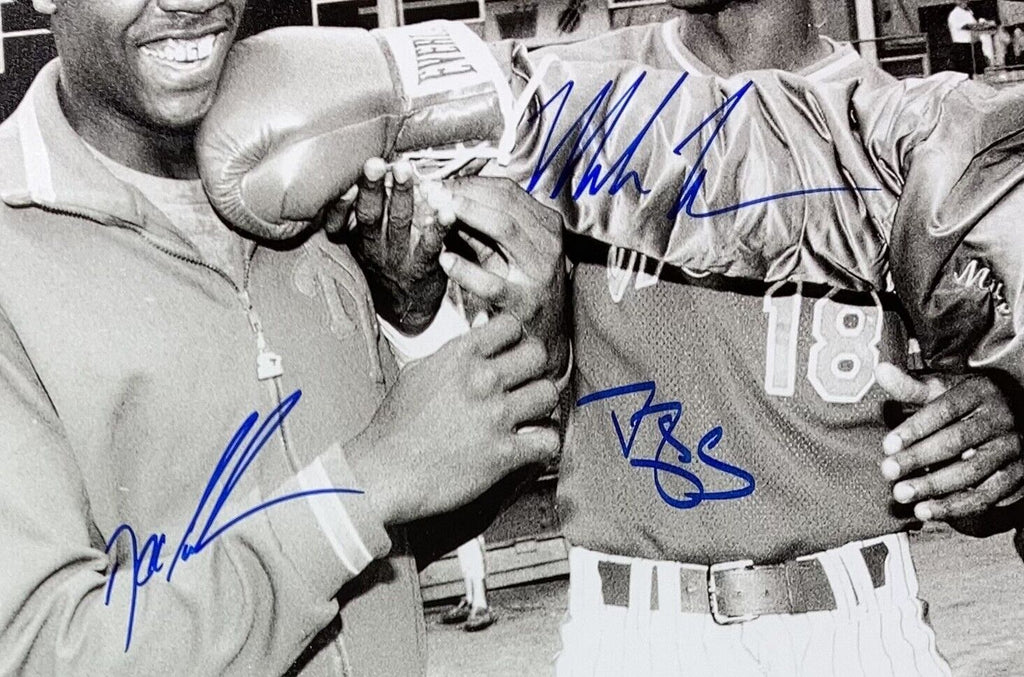 Mike Tyson Doc Gooden Darryl Strawberry Signed Framed 16x20
