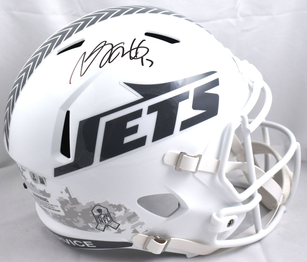 Davante Adams Signed New York Jets Salute 2024 F/S Speed Helmet
