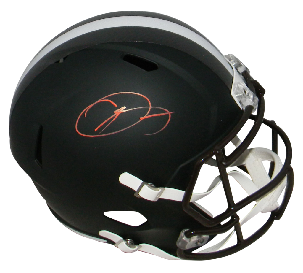 ODELL BECKHAM JR SIGNED CLEVELAND BROWNS FLAT BLACK FULL SIZE SPEED HE – Super Sports Center