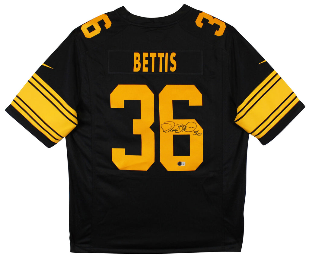 Steelers Jerome Bettis Signed Black Color Rush Nike Limited Jersey