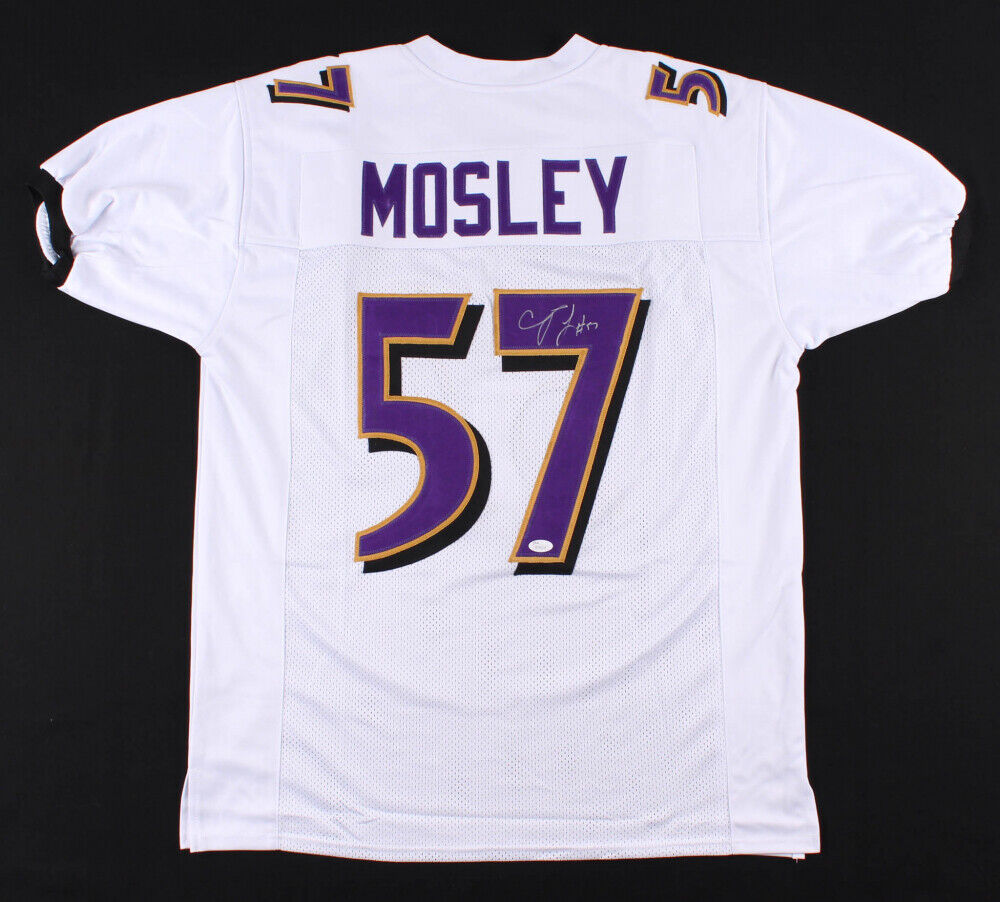 Mosley Signed Baltimore Ravens White Jersey (JSA) 2014 1st Rd