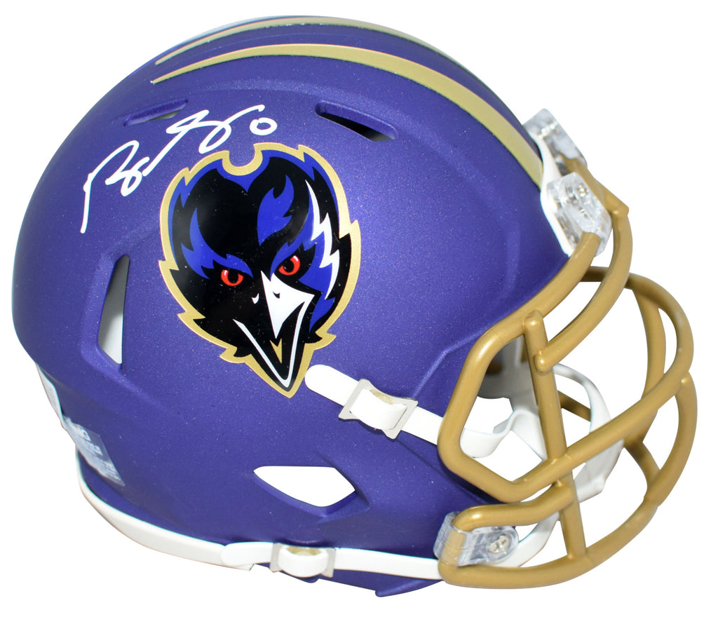 purple smith helmet ROQUAN SMITH SIGNED BALTIMORE RAVENS 2024 PURPLE SPEED MINI HELMET BEC – Super Sports Center