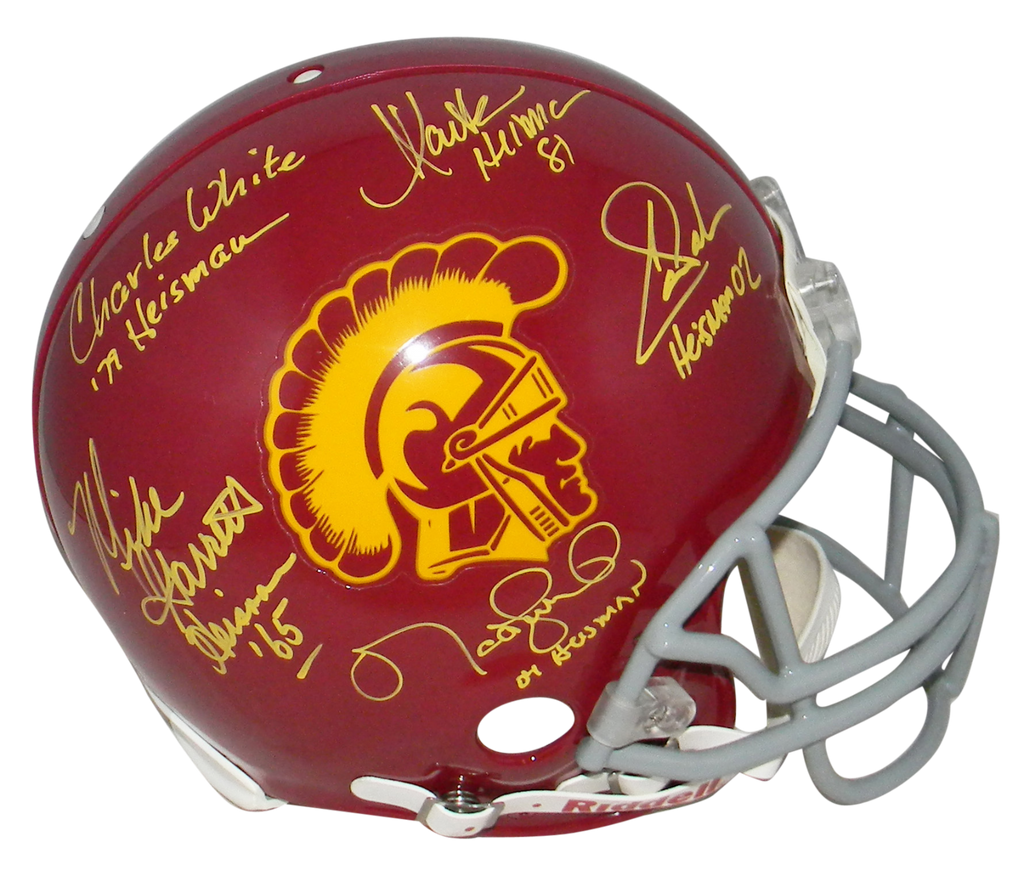 authentic usc football helmet CARSON PALMER MARCUS ALLEN GARRETT WHITE LEINART SIGNED USC TROJANS PL – Super Sports Center