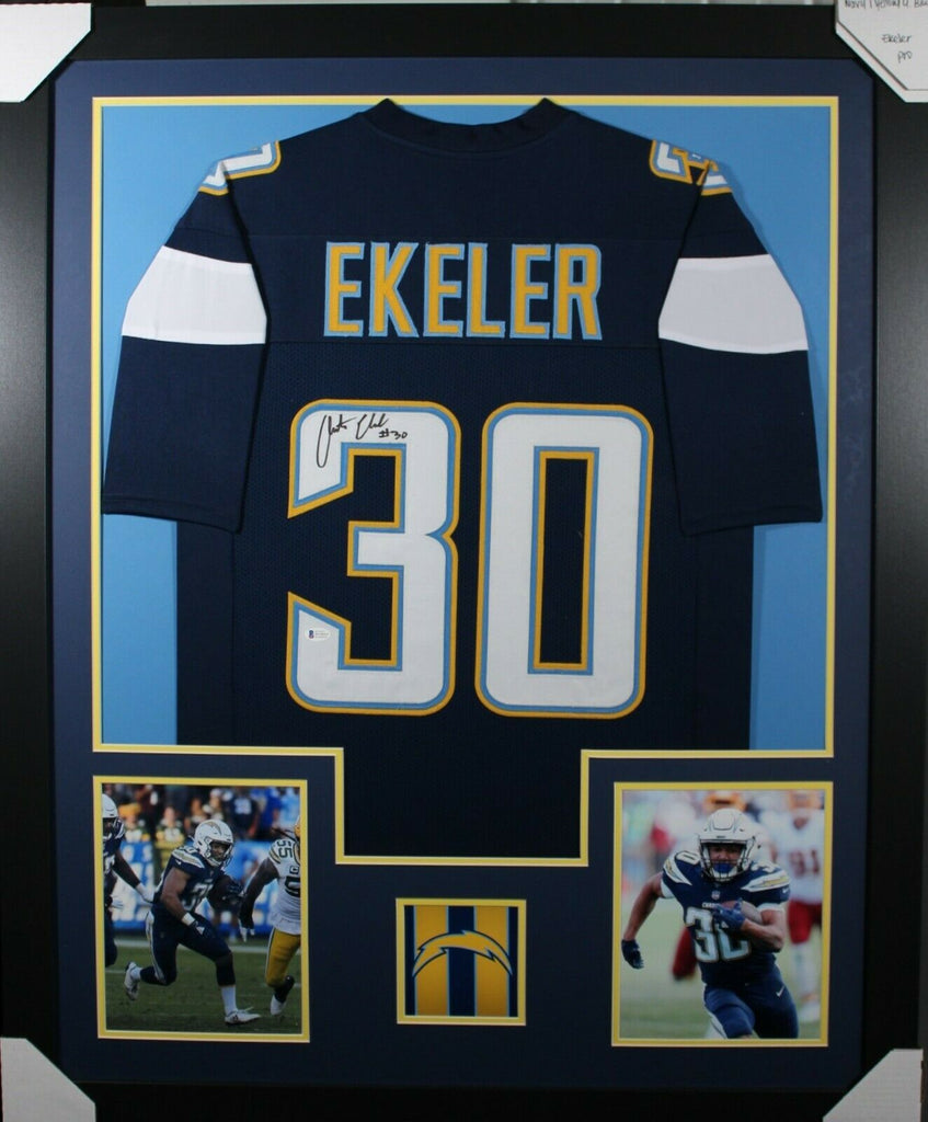 AUSTIN EKELER (Chargers dark blue TOWER) Signed Autographed Framed