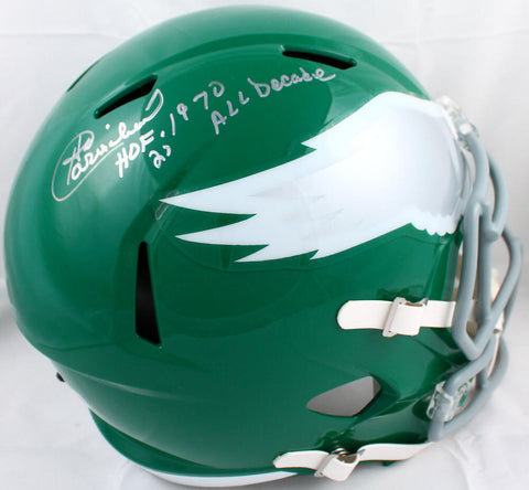Harold Carmichael Signed F/S Eagles 74-95 Speed Helmet w/HOF All Decade-BAW Holo