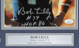Bob Lilly HOF Cowboys Signed/Inscribed 8x10 Photo Framed JSA 158996