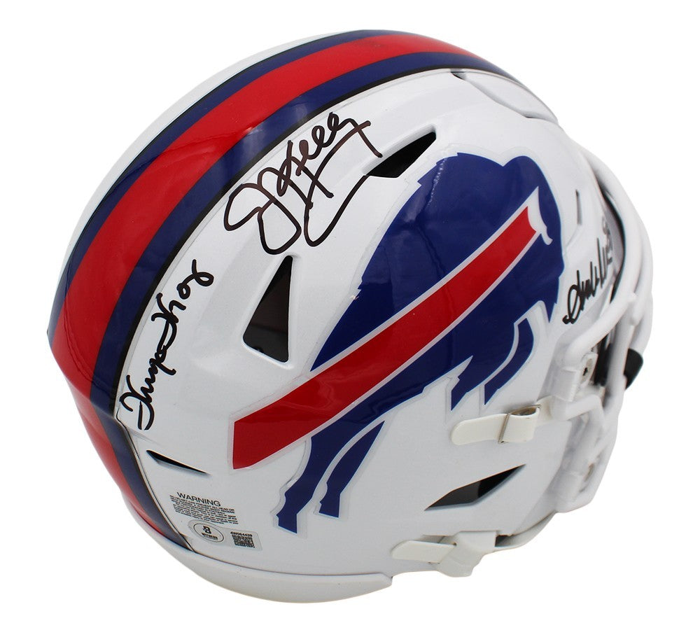 Jim Kelly, Andre Reed,Thurman Thomas Signed Buffalo Bills Speed Flex M – Super Sports Center