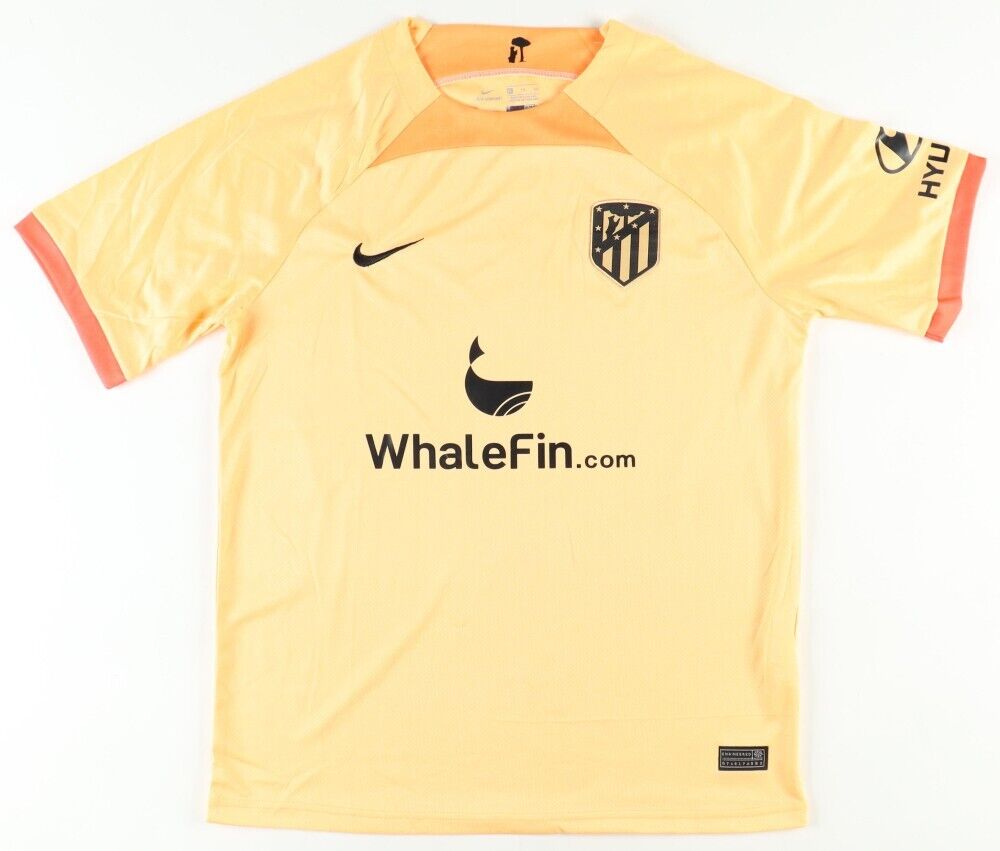 MATCH ISSUE Joao Felix Back Signed Atletico Madrid 2019-20 Home Shirt: UEFA Champions League Edition In Classic Frame MATCH ISSUE Joao Felix Back Signed Atletico Madrid 2019-20 Home Shirt: UEFA Champions League Edition In Classic Frame