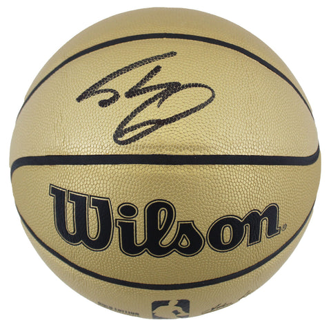 Lakers Shaquille O'Neal Authentic Signed Gold Wilson Basketball BAS Witnessed