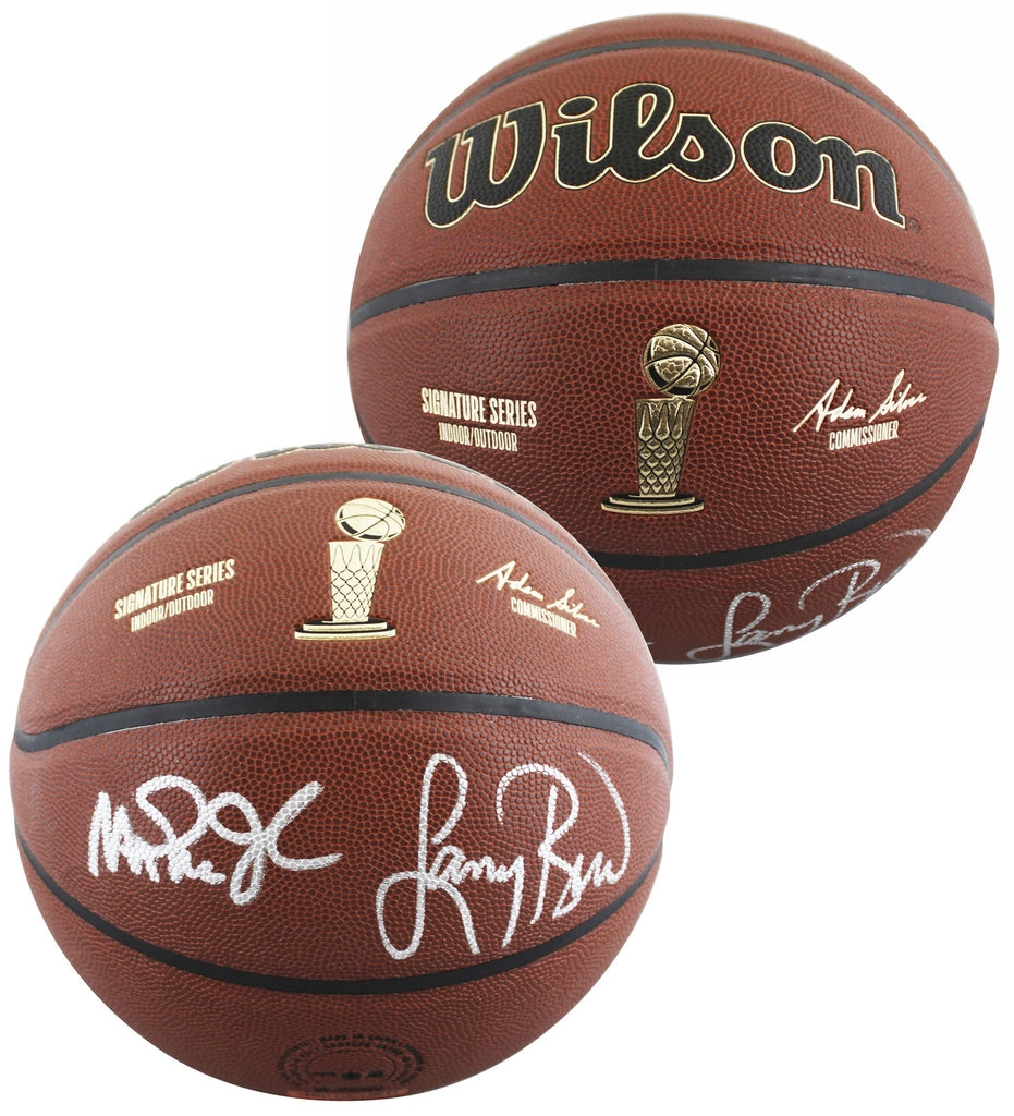 thumbnail image 2 of Magic Johnson & Larry Bird Authentic Signed Wilson Basketball - BAS Beckett Witnessed 2 of 5