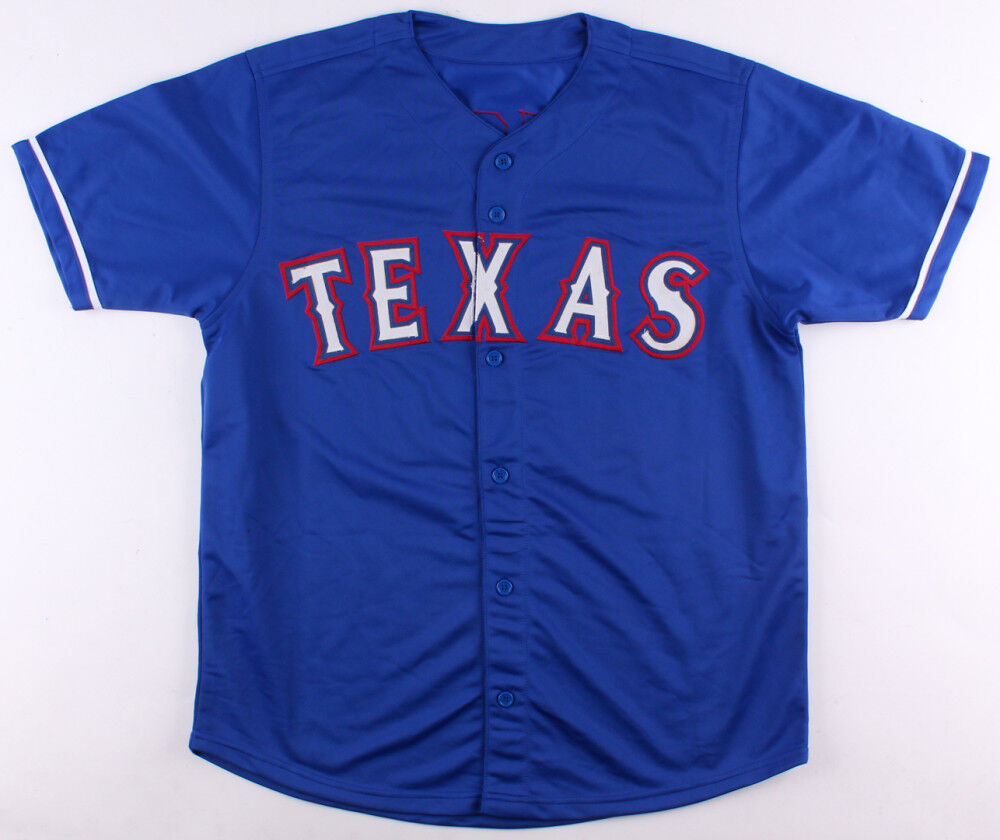 Jose Canseco Signed Rangers Blue Alternate Jersey (JSA) 2xWorld