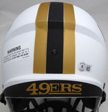 Nick Bosa Autographed 49ers Lunar Eclipse White Full Size Speed Helmet Beckett