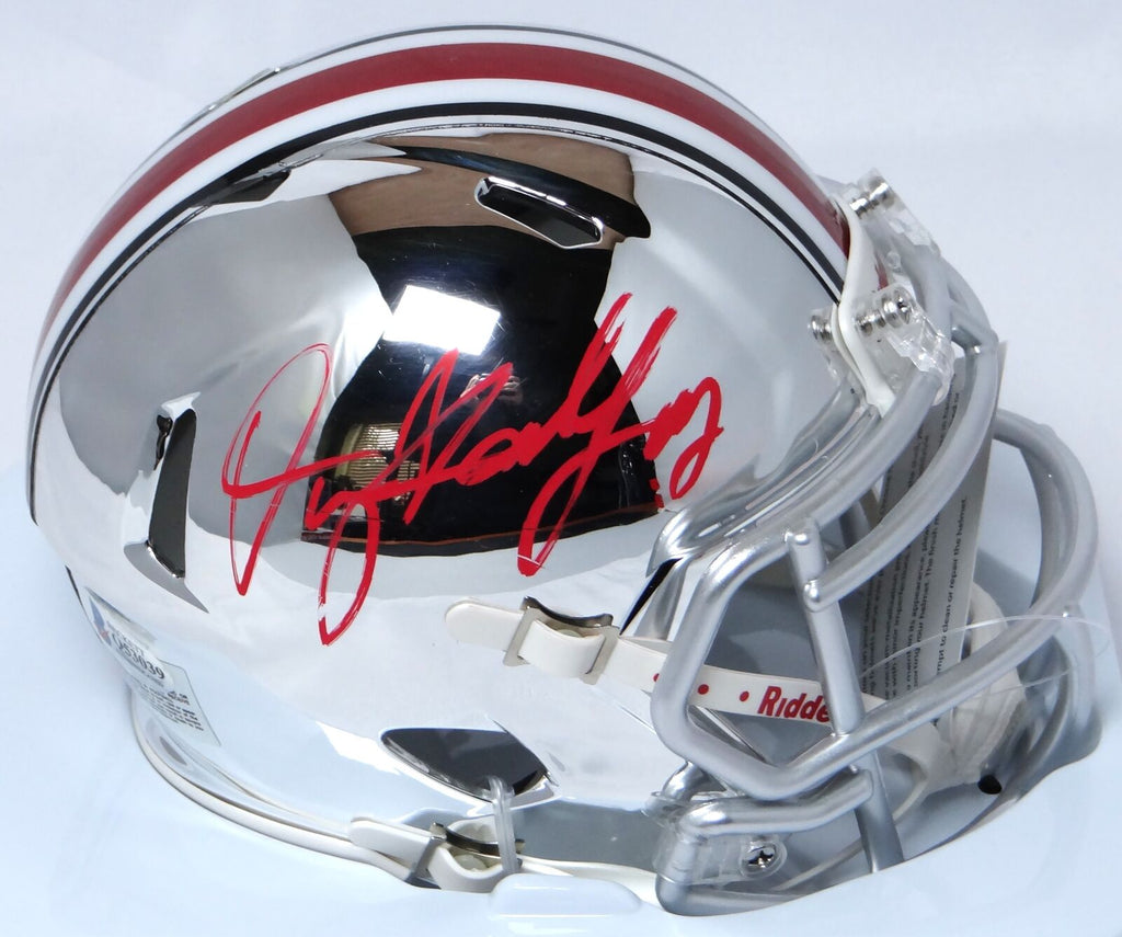 autographed iowa football helmet George Kittle Hawkeyes Drip Authentic SpeedFlex Beckett Iowa Helmet Decal to Honor