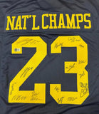 NEW! JJ McCarthy, Blake Corum and Team Signed Natl Champs XL Jersey W/ INS BAS