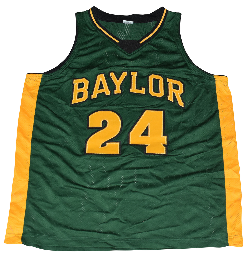 LACEDARIUS DUNN SIGNED BAYLOR BEARS #24 GREEN BASKETBALL JERSEY