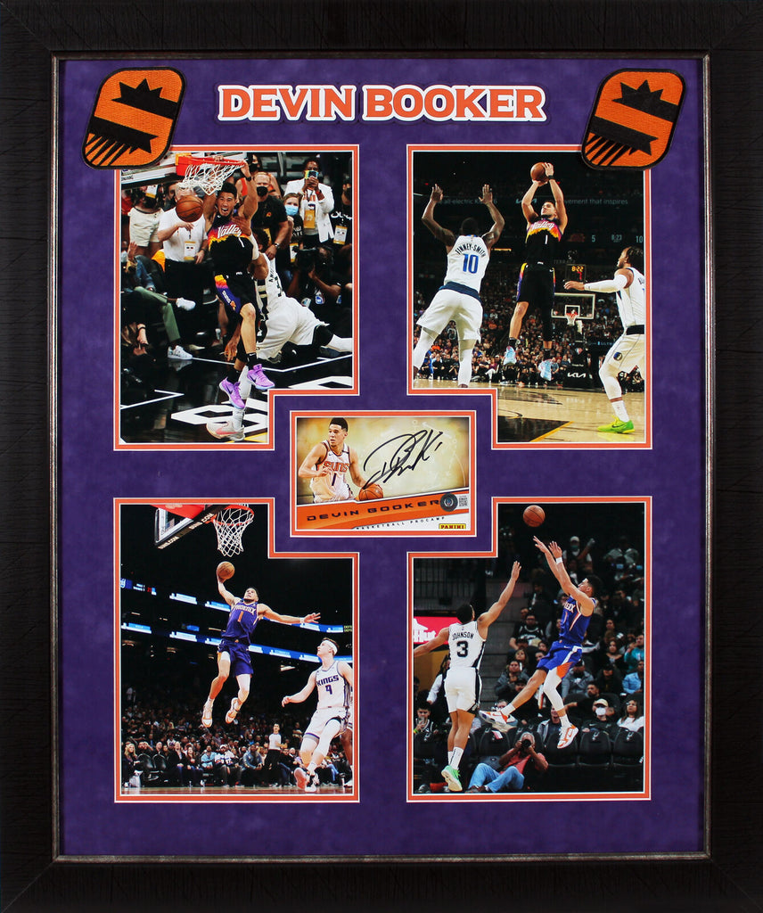 FRAMED Autographed/Signed DEVIN BOOKER 33x42 Phoenix Purple Basketball –  Super Sports Center