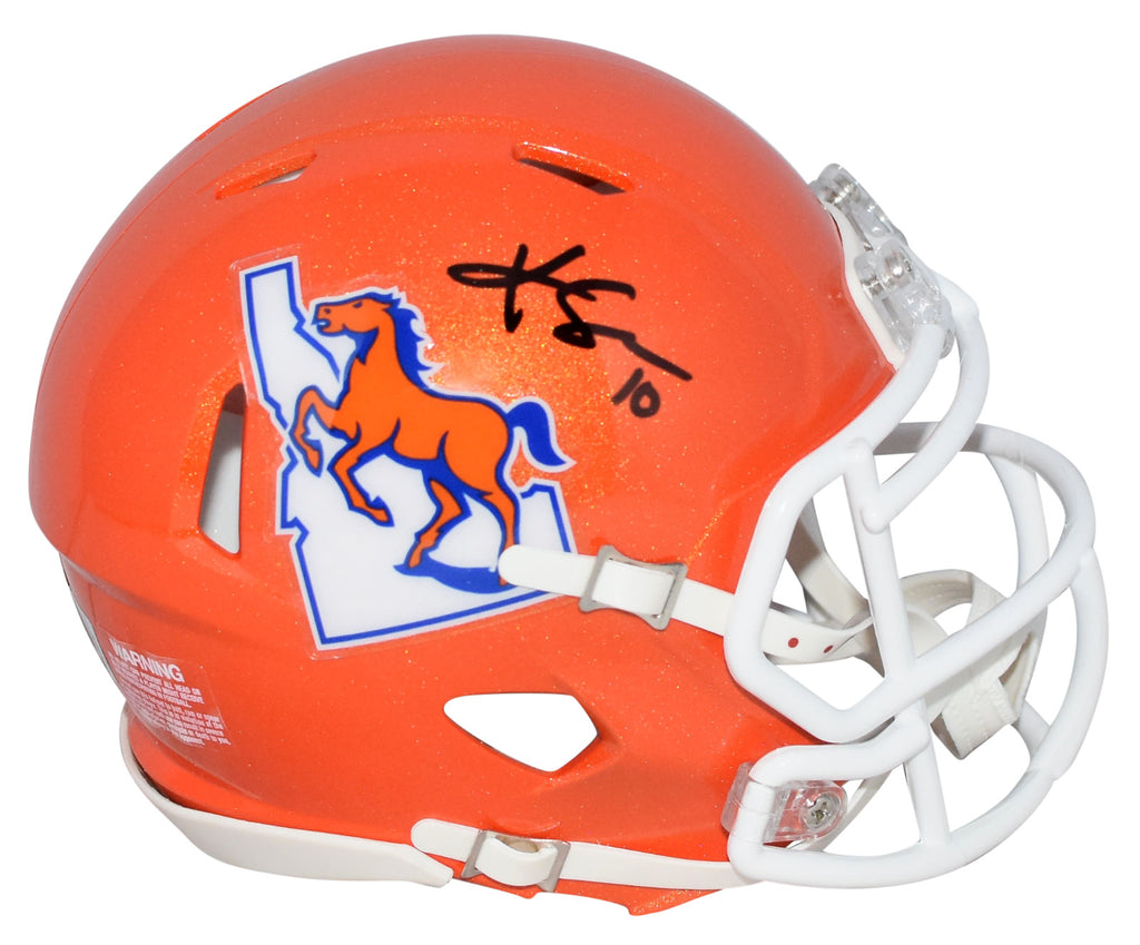 KHALIL SHAKIR AUTOGRAPHED BOISE STATE BRONCOS ORANGE SPEED MINI HELMET – Super Sports Center