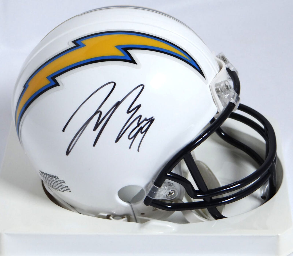 bosa football helmet Joey Bosa Autographed Los Angeles Chargers Mini Helmet
