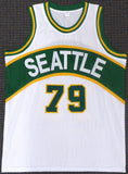 1978-79 NBA CHAMP SUPERSONICS AUTOGRAPHED WHITE JERSEY 9 SIGS WILKENS MCS 145848