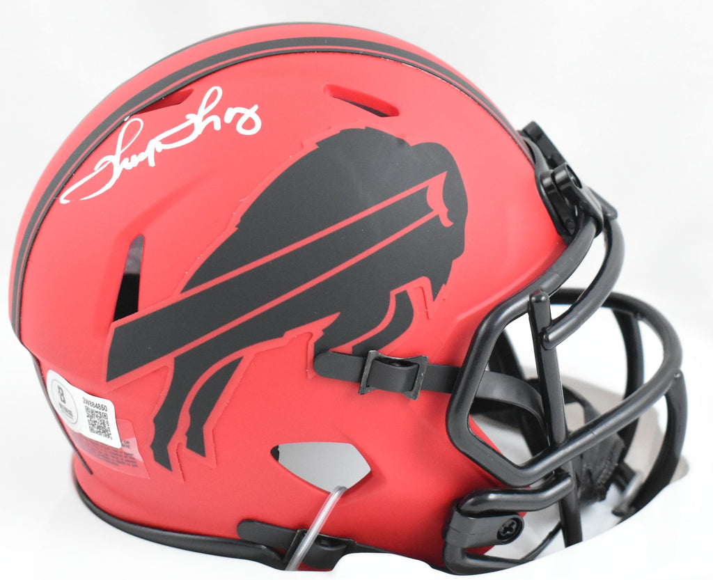 buffalo bills speed mini football helmet Thurman Thomas Autographed Buffalo Bills Rave Speed Mini Helmet