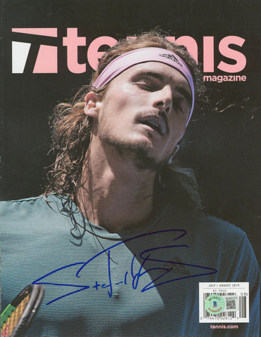 Stefanos Tsitsipas Authentic Signed Tennis Magazine Cover BAS #BG82373