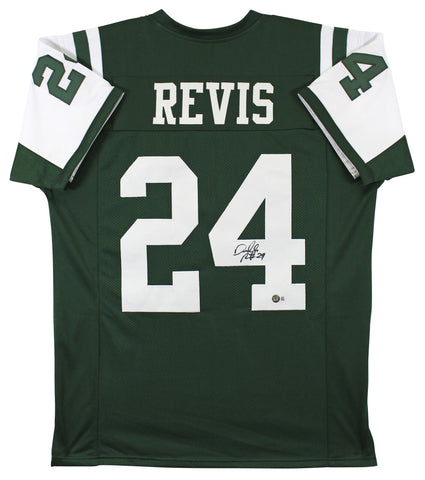 Darrelle Revis Authentic Signed Green Pro Style Jersey Autographed BAS Witnessed