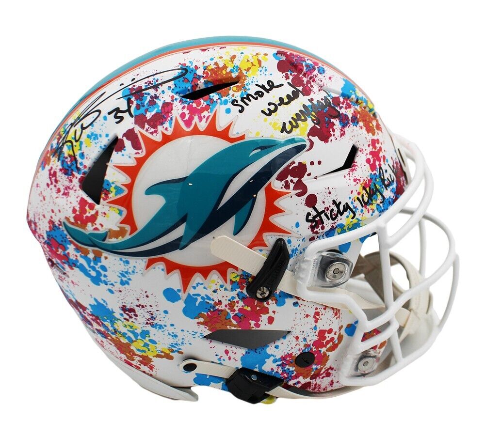 miami dolphins replica helmet speedflex Ricky Williams Signed Speed Flex Authentic Custom Splat – Super Sports Center Electric Powered Fat Tire this collectible Mid Color:PKZ102 STILO