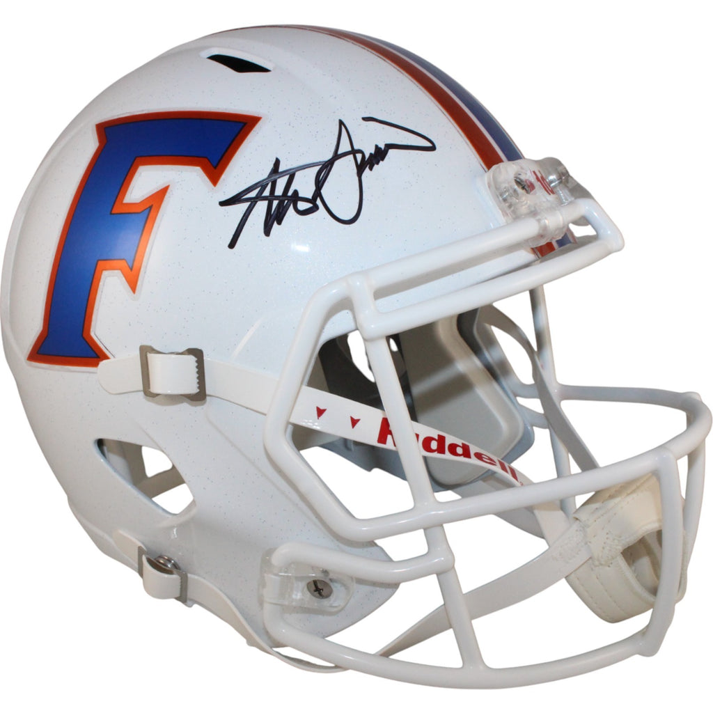 florida gators football white helmet Steve Spurrier Autographed Florida Gators F/S White Helmet Beckett Wit – Super Sports Center