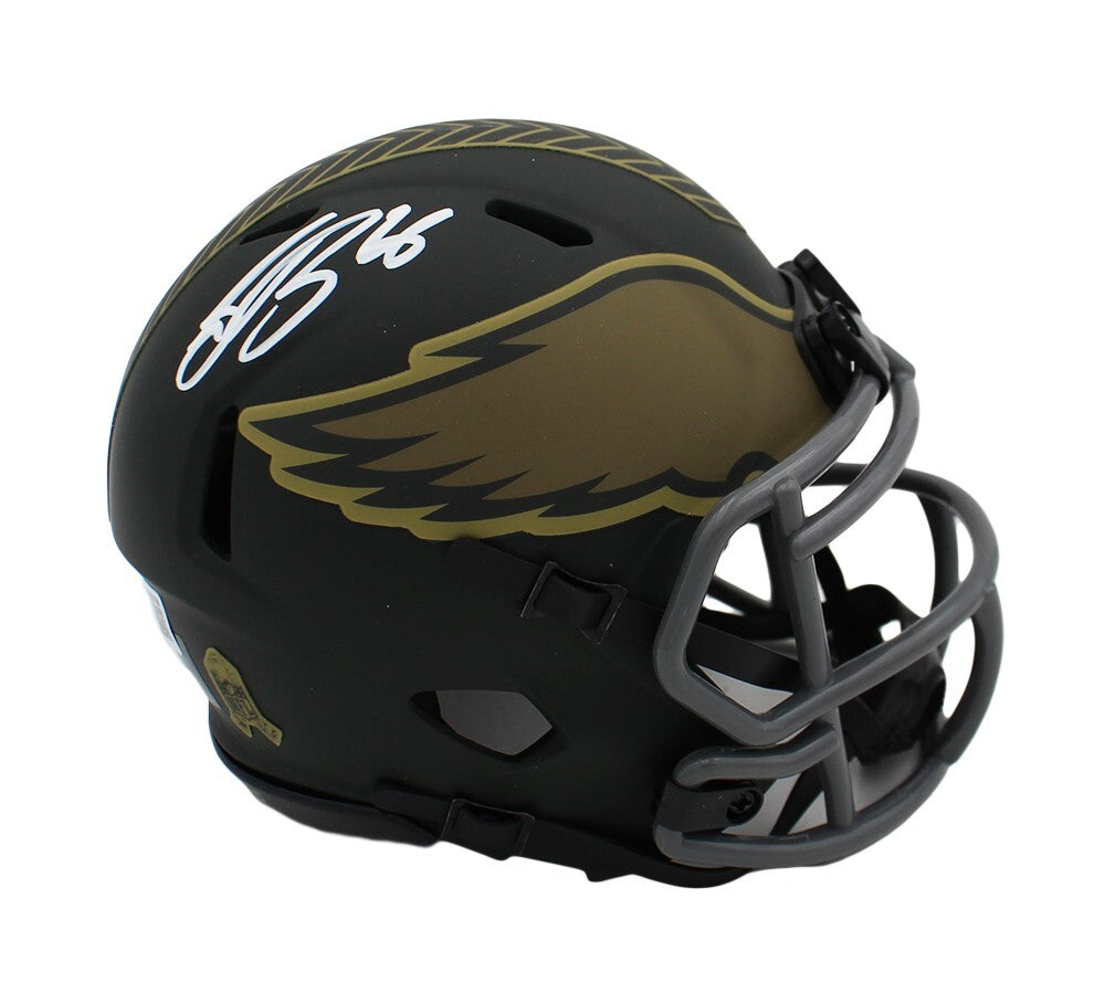 Saquon Barkley Signed Philadelphia Eagles Speed STS 4 NFL Mini Helmet – Super Sports Center