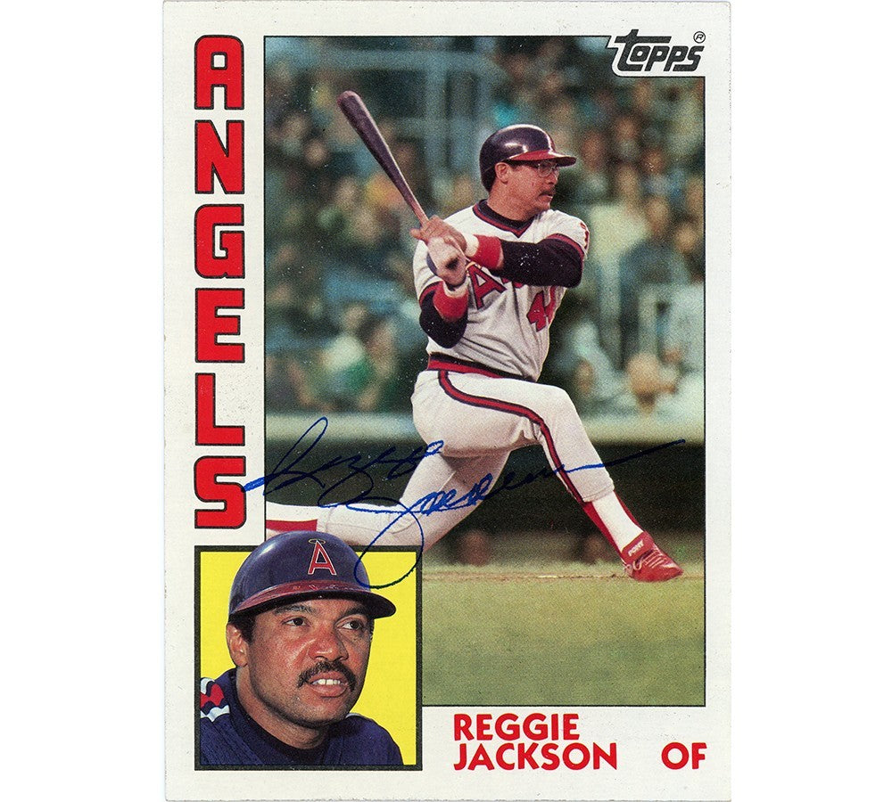 yugioh card shops in los angeles Reggie Jackson Signed Los Angeles Angels Topps #21 Jumbo Trading Card – Super Sports Center