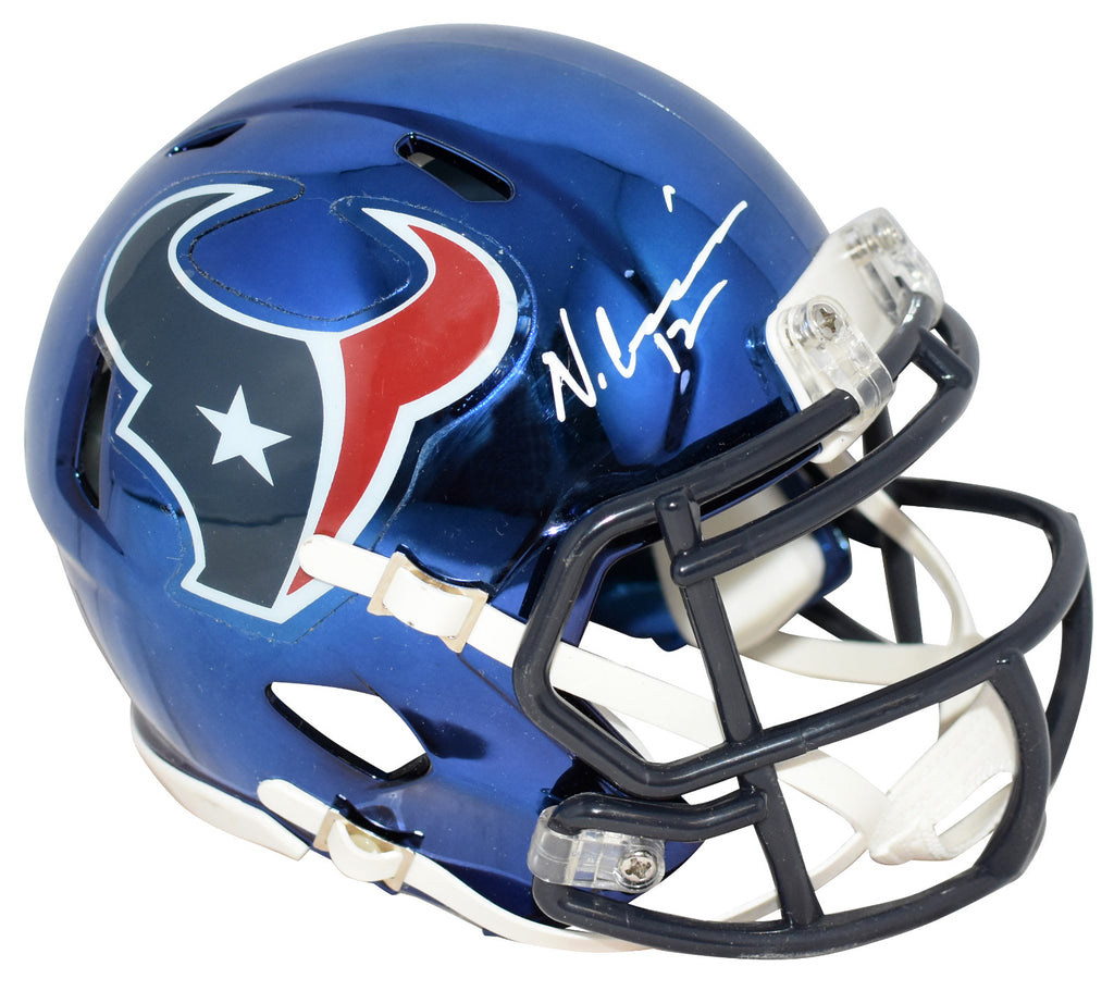 NICO COLLINS AUTOGRAPHED HOUSTON TEXANS CHROME SPEED MINI HELMET BECKE – Super Sports Center