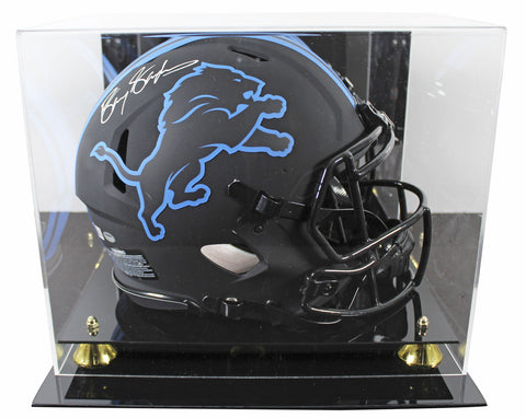Lions Barry Sanders Signed Eclipse F/S Speed Proline Helmet W/ Case BAS Witness