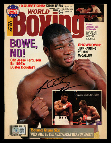 Riddick Bowe Autographed Signed World Boxing Magazine Beckett BAS QR #BK08802