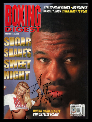 Sugar Shane Mosley Autographed Boxing Digest Magazine Beckett BAS QR #BK08841