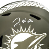 JAYLEN WADDLE Autographed Dolphins Salute To Service Authentic Helmet FANATICS